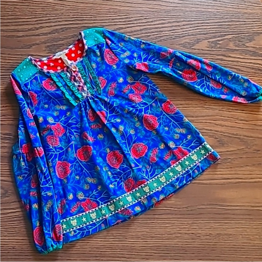 Matilda Jane Blue Floral Kids Blouse